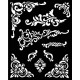 Трафарет Stamperia KSTD135 "Уголки и украшения", толщина 0,25 мм, 20х25 см